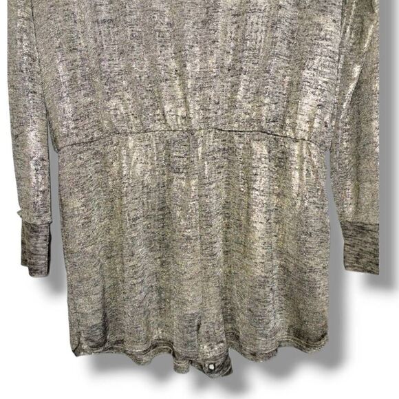 Pins Needles Womens Romper Sz Medium Gold Open Back Shiny Dressy Barbie Hallowee - Picture 3 of 11